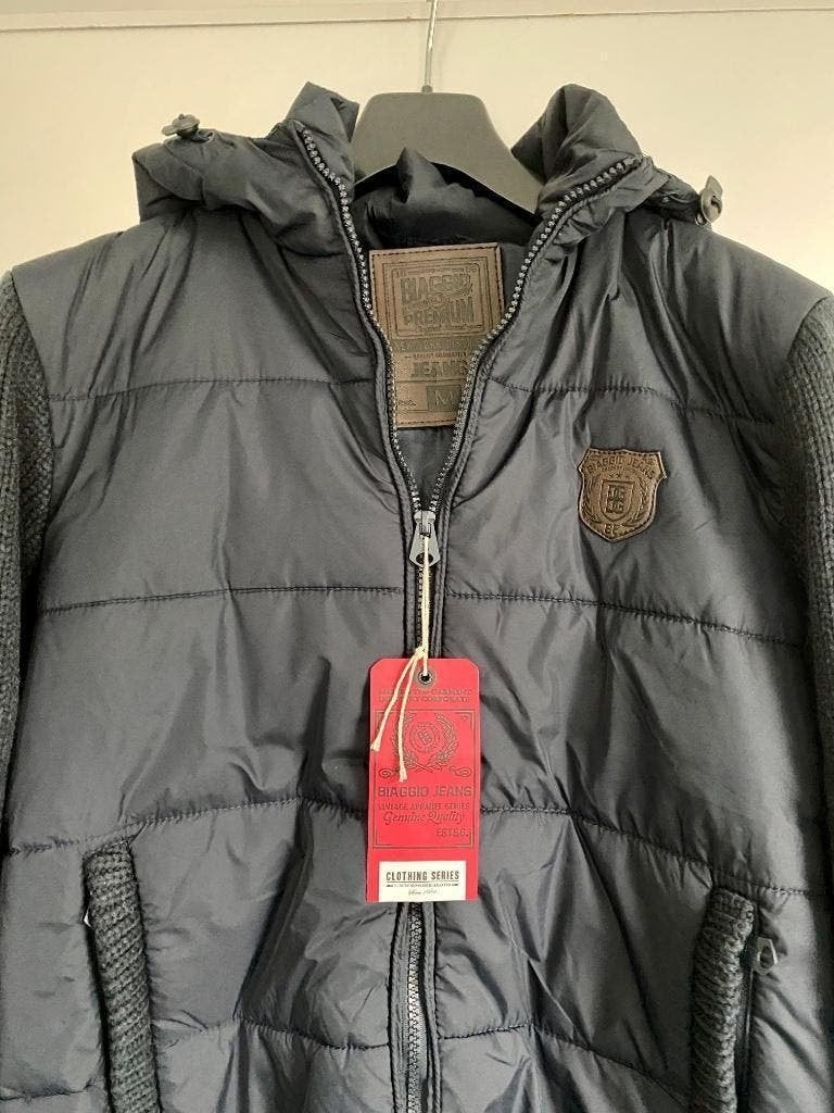 E791 Nieuw Biaggio Jeans: maat M=48/50 winterjas jas jack, Kleding | Heren, Jassen | Winter, Biaggio Jeans, Nieuw, Ophalen of Verzenden