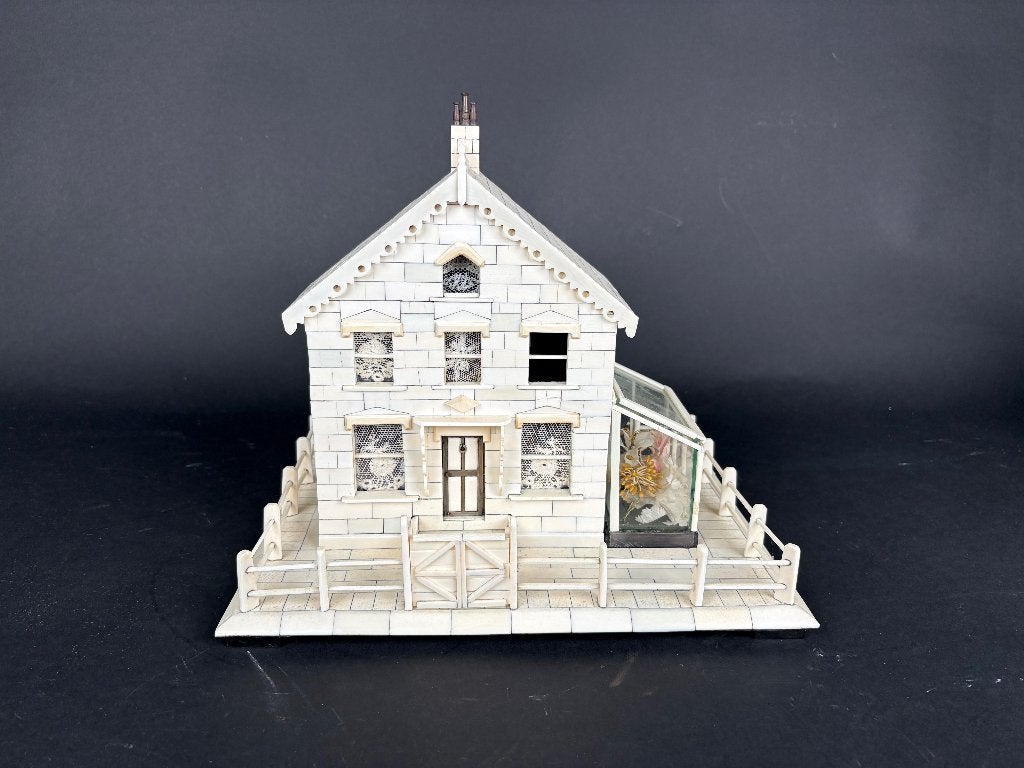 Ivoren miniatuurhuis – fijn handwerk, laat 19e eeuw zeldzaam, Antiek en Kunst, Ophalen of Verzenden