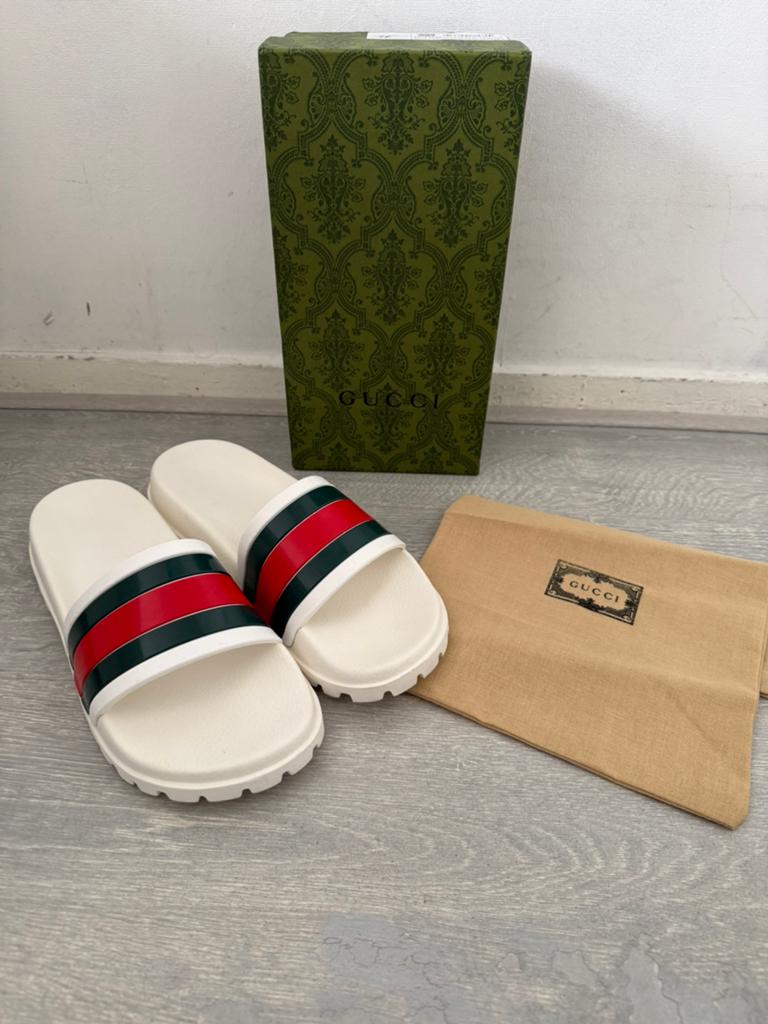 Gucci slippers wit, Kleding | Heren, Schoenen, Ophalen of Verzenden, Nieuw, Wit, Slippers