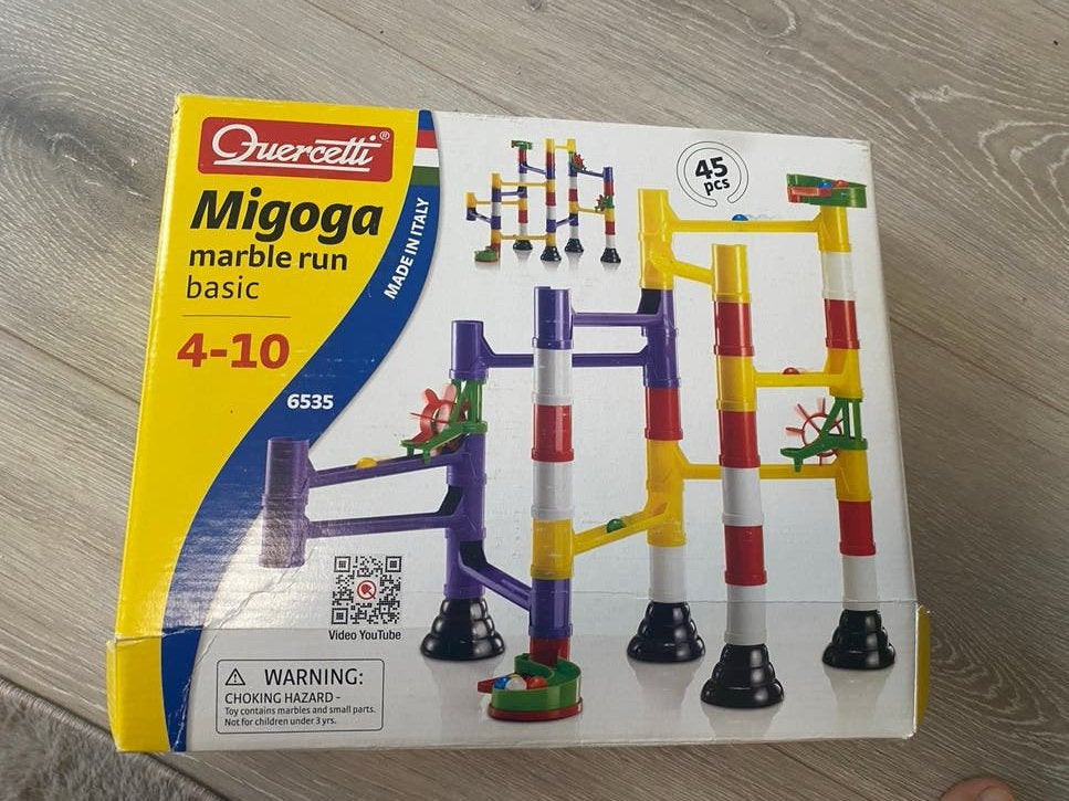 Migoga knikkerbaan marble run basic 45 stuks - Quercetti, Ophalen, Gebruikt, Overige merken