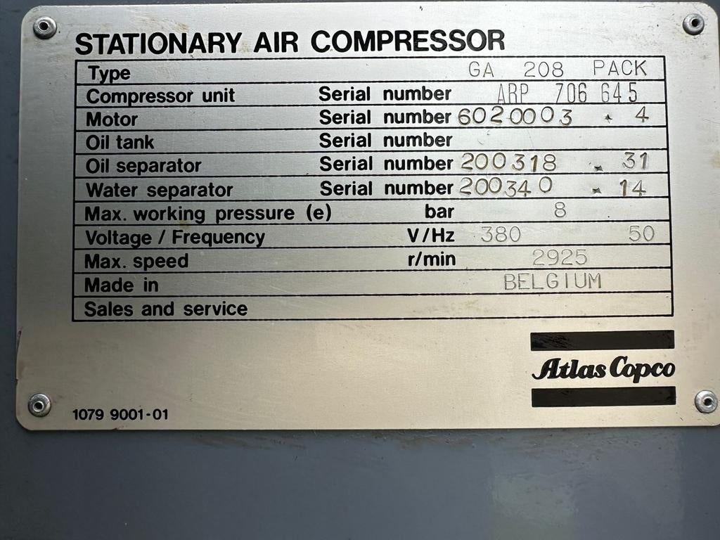 Goedwerkende schroef compressor, Zakelijke goederen, Ophalen