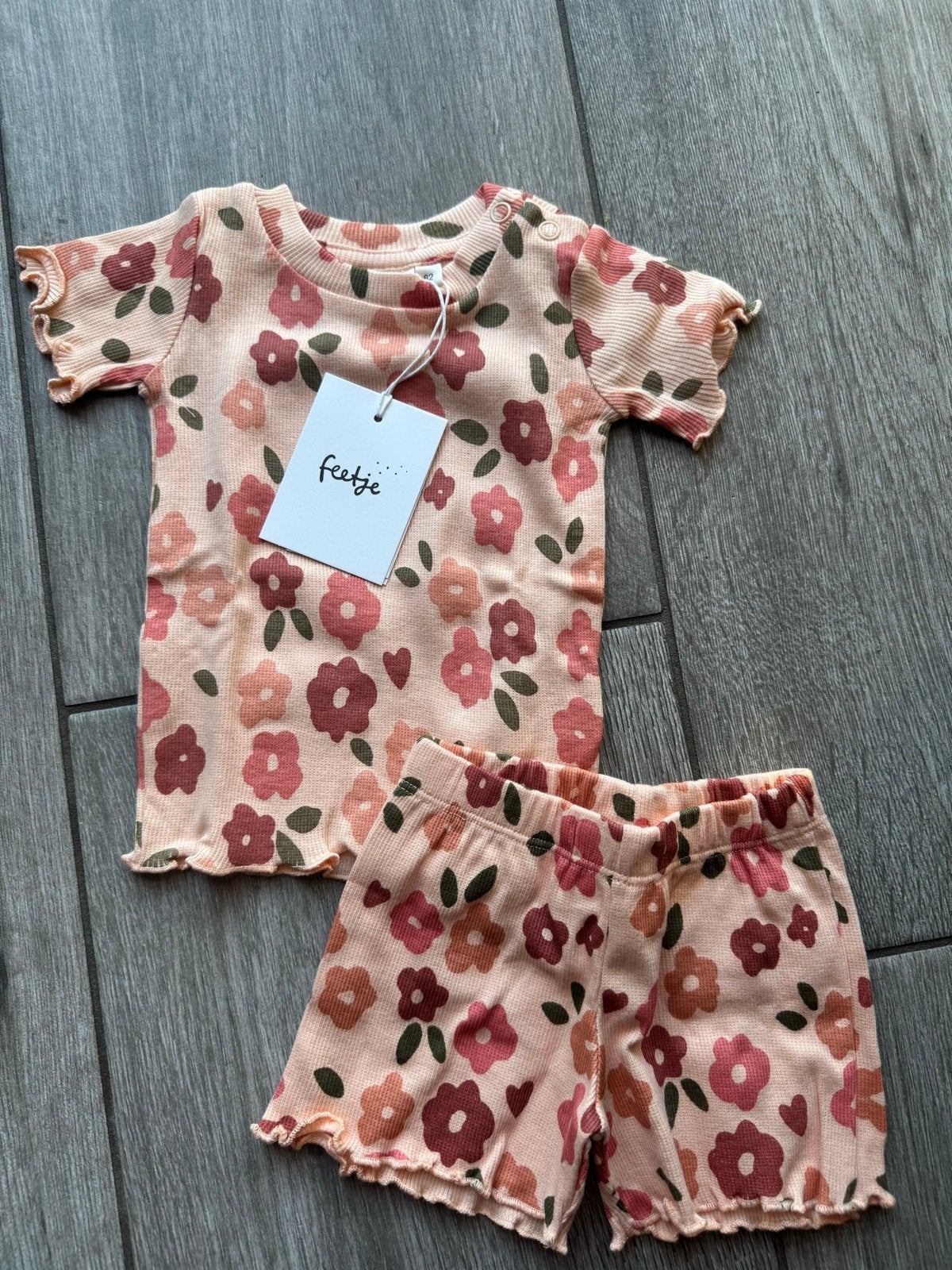 Feetje pyjama bloemenprint maat 62, Verzenden, Nieuw, Meisje