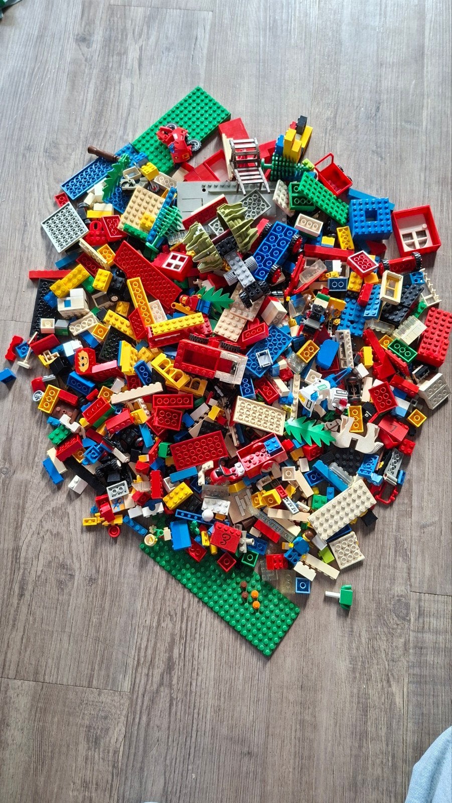 Grote partij LEGO blokken met grondplaat - 1.89 kg, Ophalen of Verzenden, Gebruikt