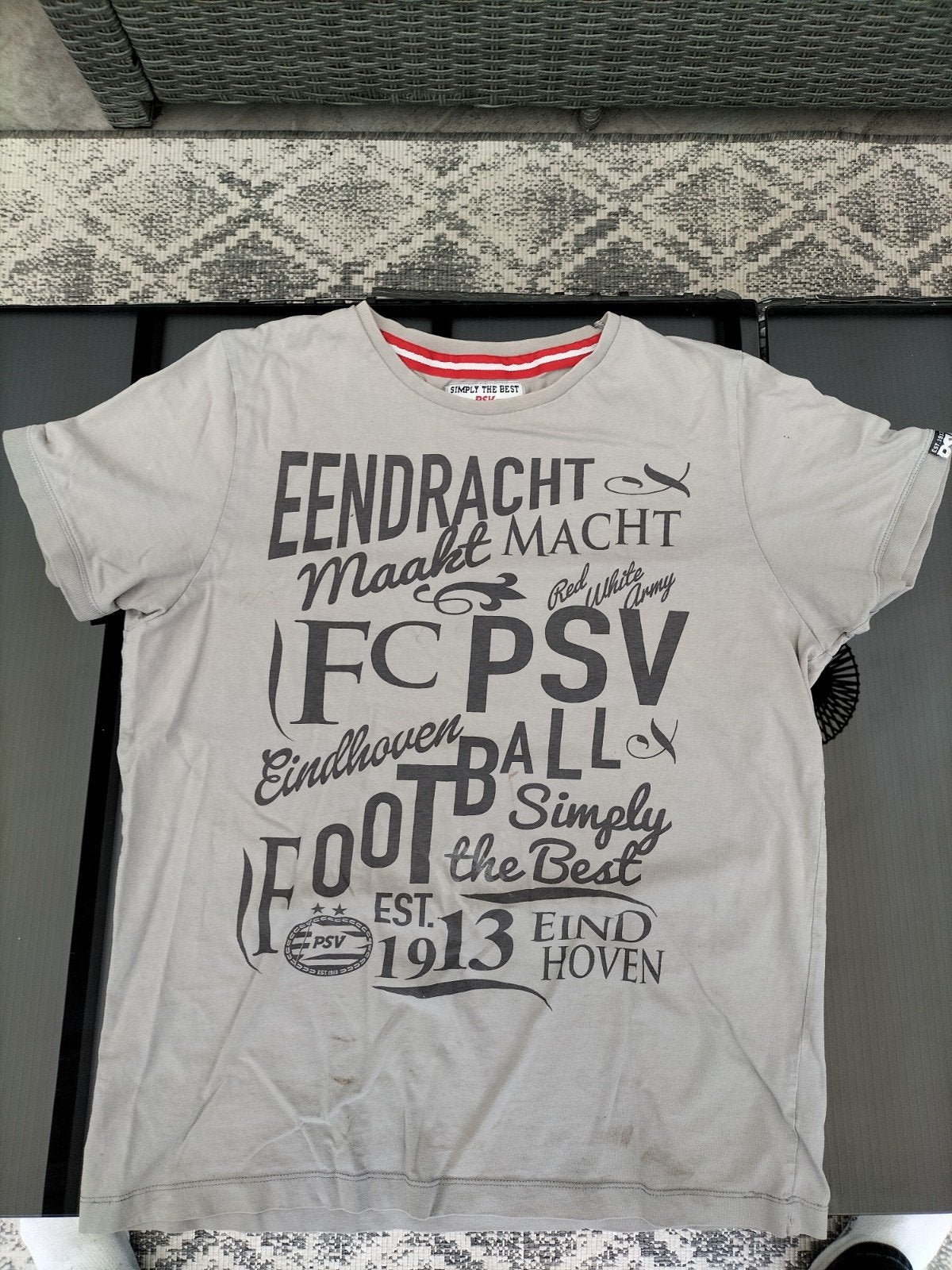PSV Eindhoven T-shirt - Grijs met opdruk, Overige maten, Ophalen of Verzenden, PSV, Grijs
