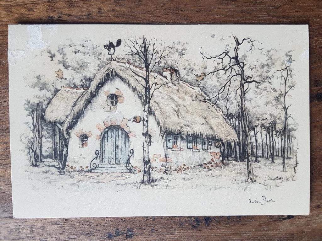 Ansichtkaart De Efteling Kaatsheuvel Anton Pieck Vrouw Holle, Verzamelen, Ansichtkaarten | Nederland, Ophalen of Verzenden, 1940 tot 1960