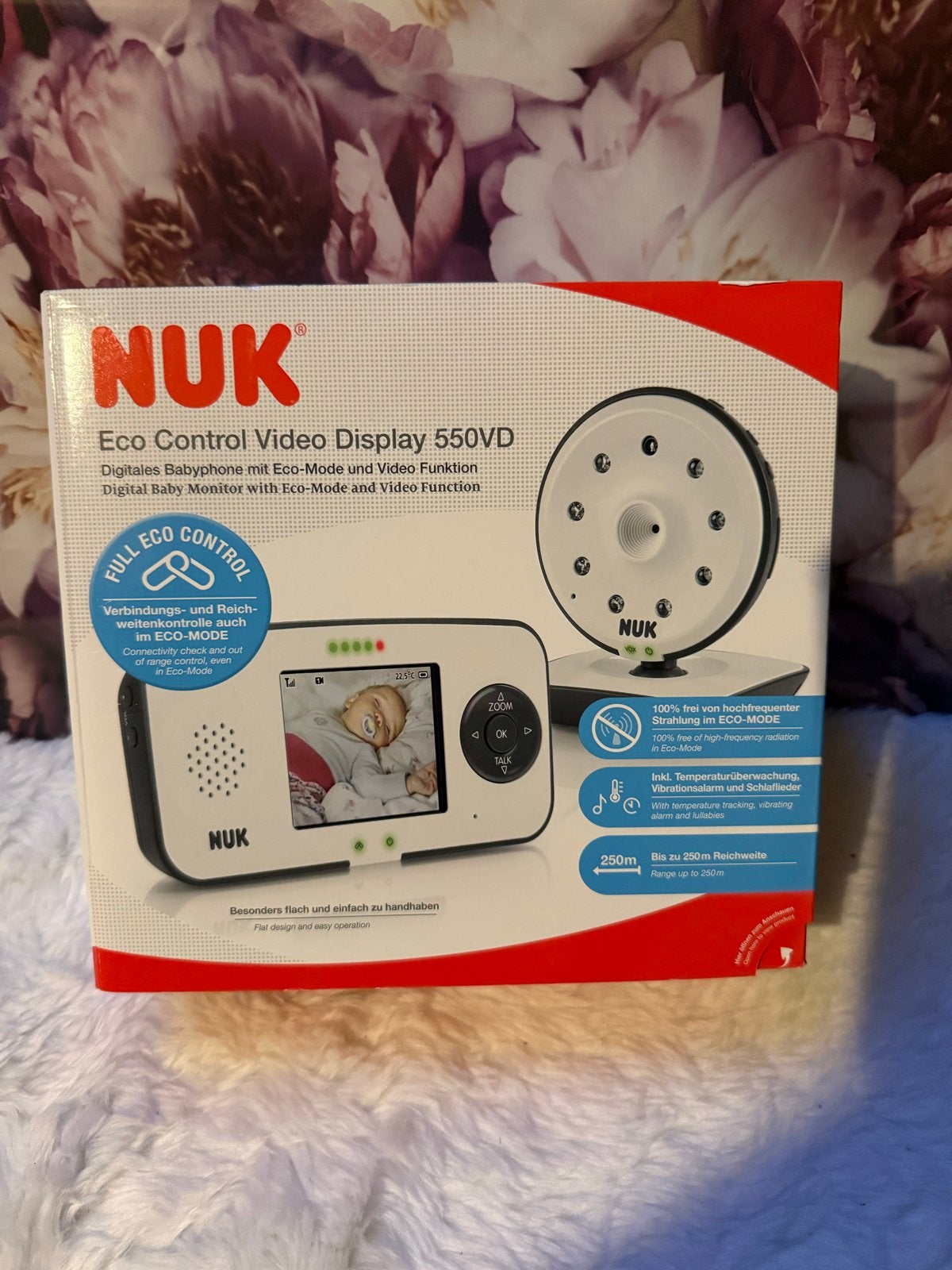 NUK Eco Control Video Display 550VD Babyfoon, Kinderen en Baby's, Babyfoons, Ophalen of Verzenden, Nieuw, 250 meter of meer, Camera