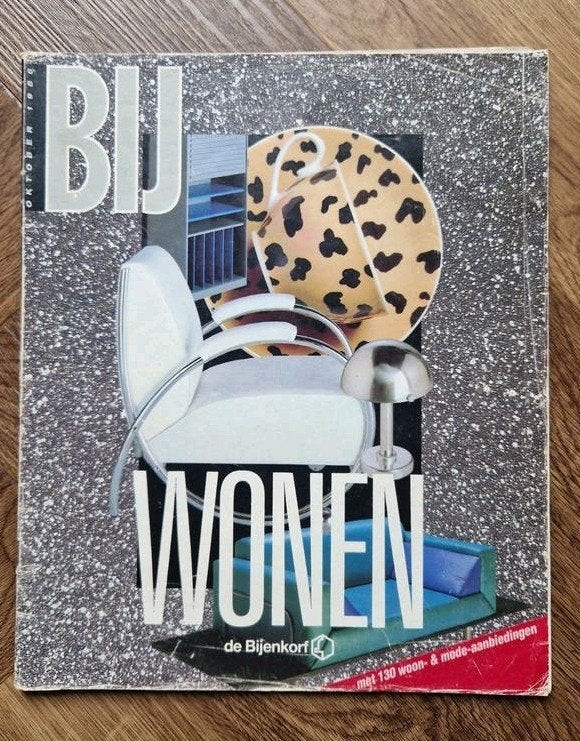 Bij Wonen - De Bijenkorf Magazine Oktober 1986, Ophalen of Verzenden, Gelezen, Overige typen
