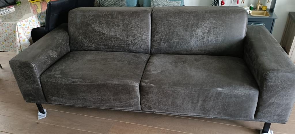 Pantini 3-zits bank microleder - Pronto Wonen, Huis en Inrichting, Banken | Bankstellen, Ophalen, Overige materialen, Driepersoons