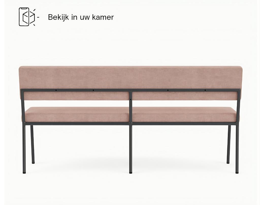 Eetkamerbankje Fest Monday - Roze, Ophalen, Gebruikt, Modern scandinavisch, Minder dan 75 cm