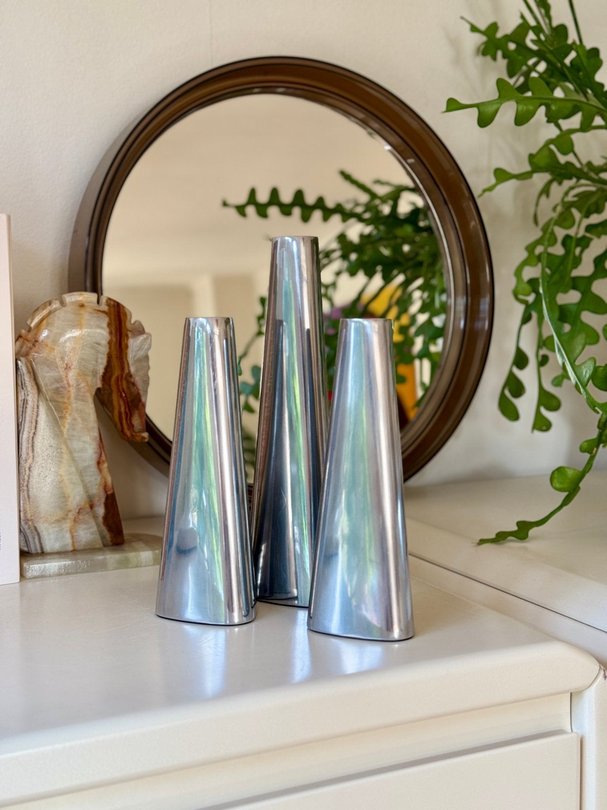 3x vintage IKEA Renös kandelaars aluminium Ehlén Johansson, Ophalen of Verzenden, Kandelaar, IKEA