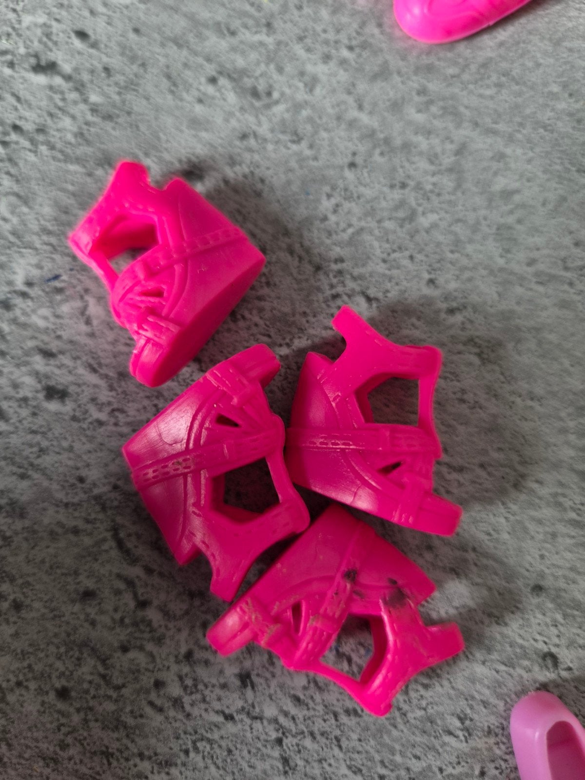 Roze Barbie hakken - set van 4, Ophalen of Verzenden, Gebruikt, Barbie