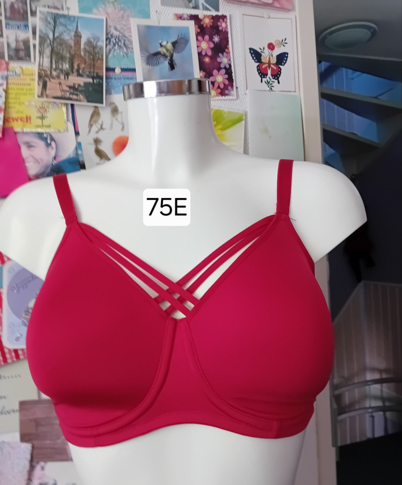 Rode prothese bh met bandjes - Maat 75E, Marlies Dekkers, Ophalen of Verzenden, Rood, BH
