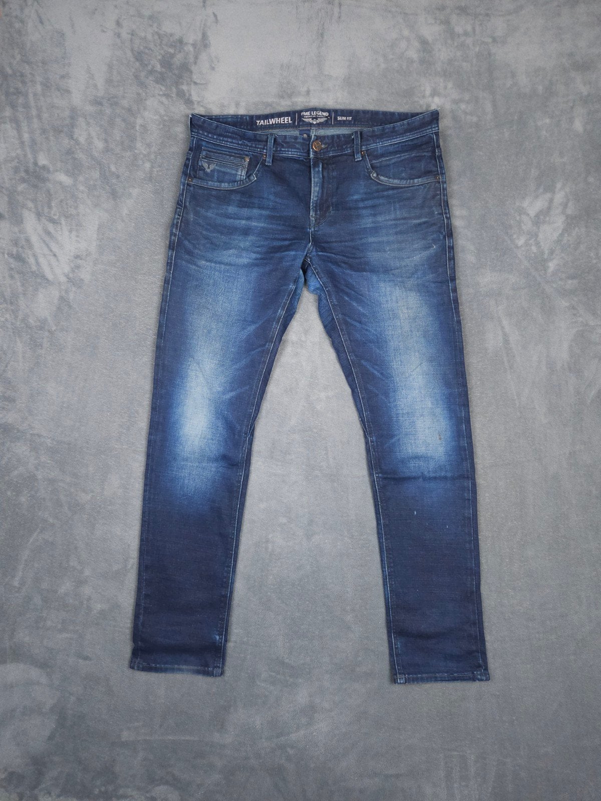 Pme Legend Broek Tailwheel W38 L34 Slim Fit Blauw Pall Mall., W36 - W38 (confectie 52/54), Blauw, ., Ophalen of Verzenden