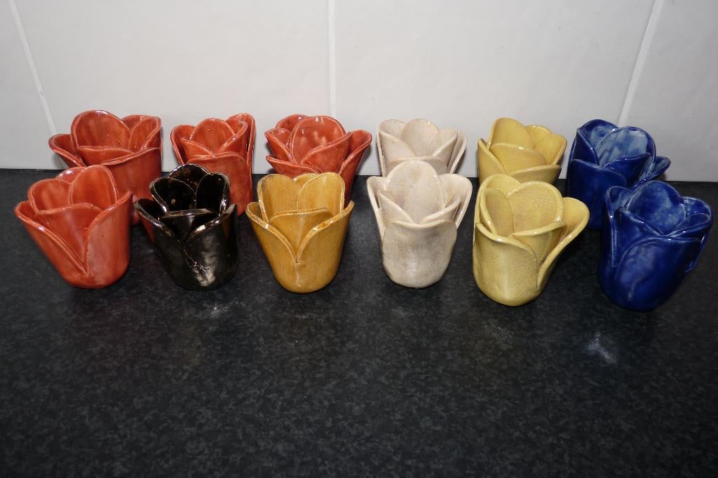 028 Handmade keramiek tulpen groot, 8 cm hoog, Ophalen of Verzenden, Nieuw