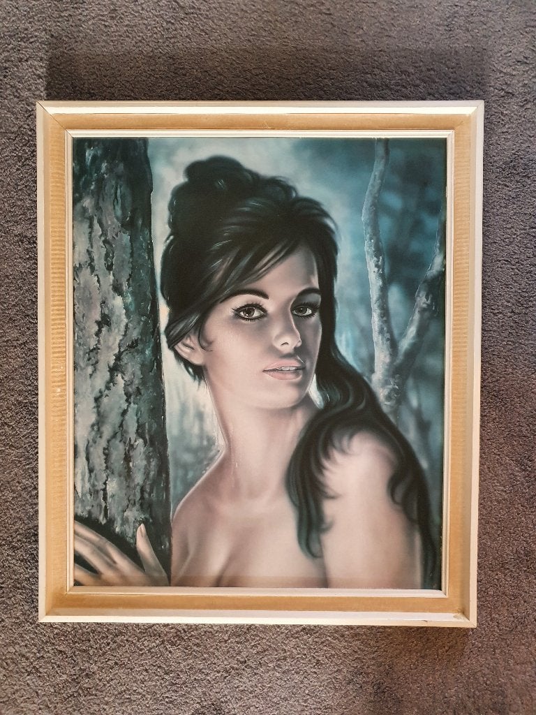 'Tina' vintage kunst ontwerp door J.H. Lynch afm.66 x 56 cm, Paneel, Portret of Personen, Ophalen of Verzenden, Print