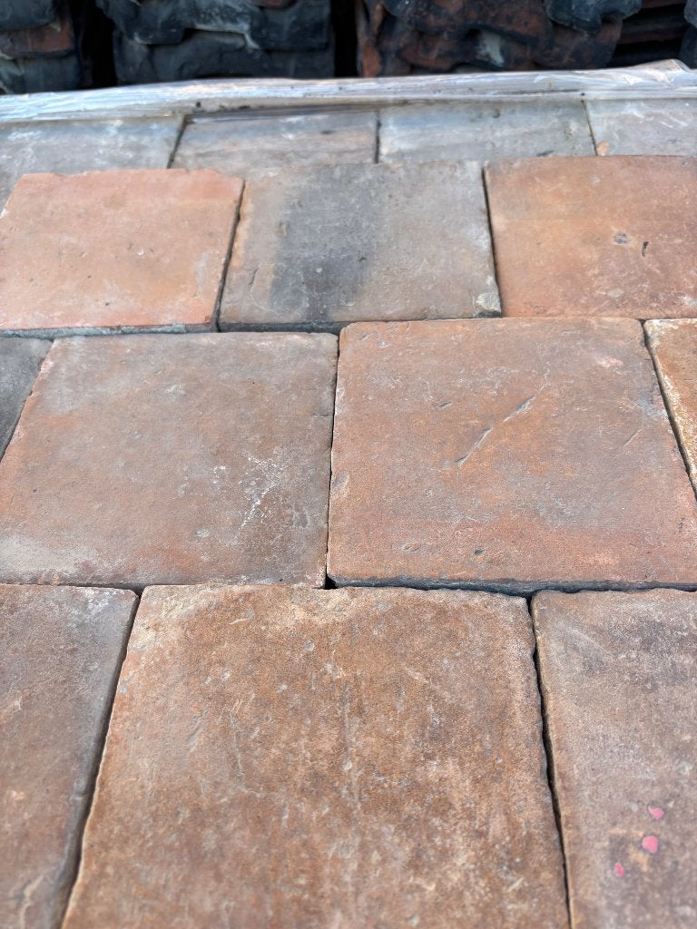 Lot Antieke terracotta tegels. Voor info BELLEN 0474220705, Antiek en Kunst, Antiek | Wandborden en Tegels, Ophalen of Verzenden