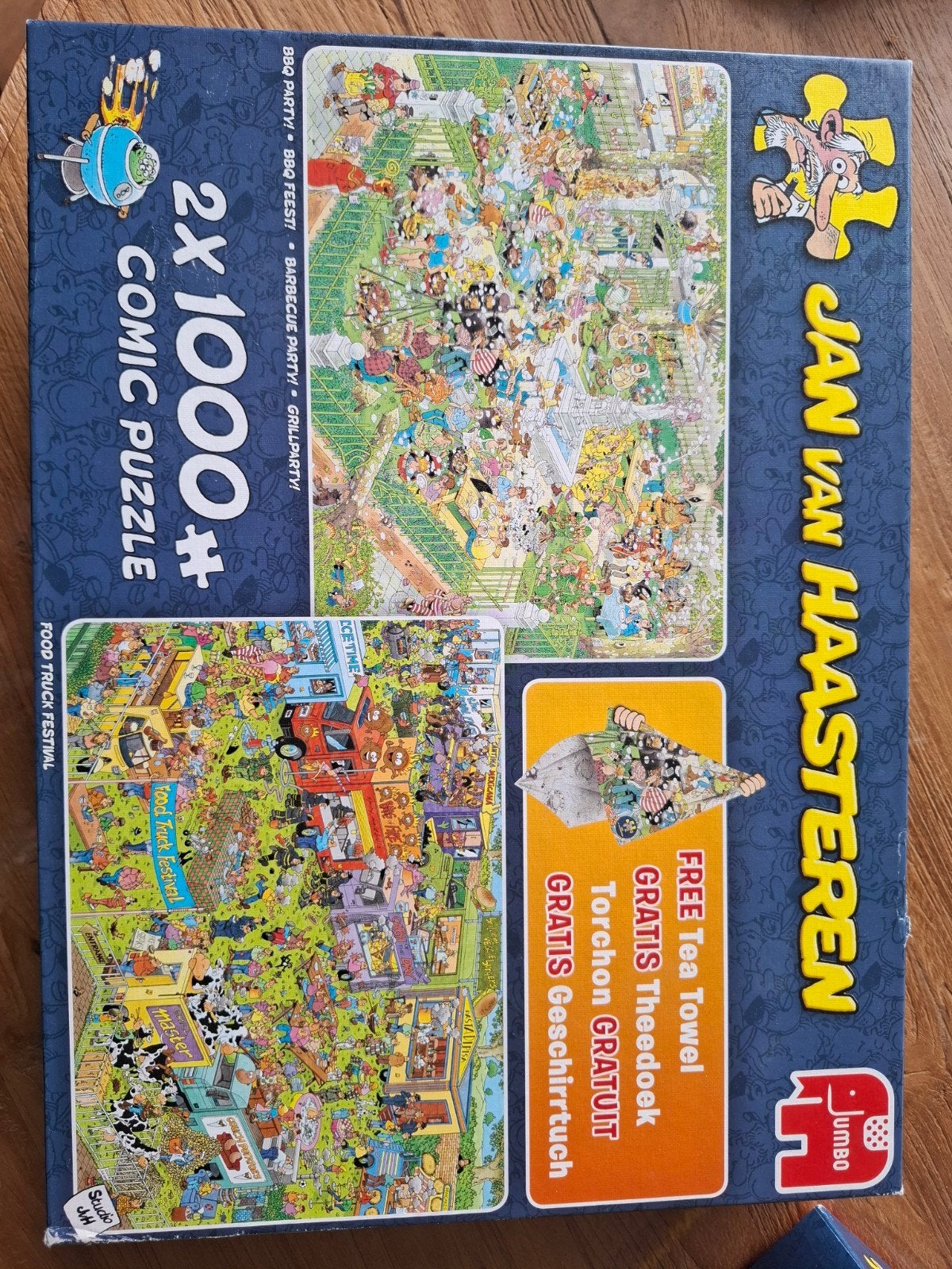 Jan van Haasteren puzzels, 2x 1000 stukjes, Ophalen of Verzenden, 500 t/m 1500 stukjes, Zo goed als nieuw, Legpuzzel
