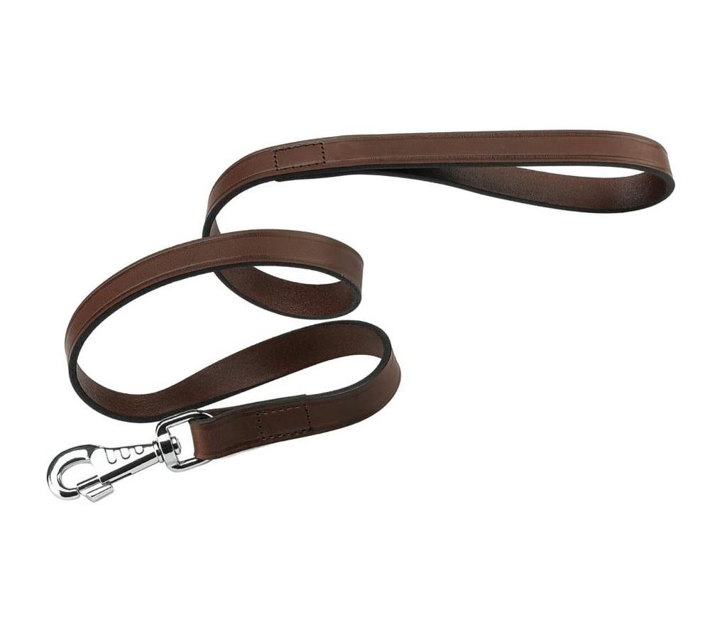 FERPLAST VIP Lederen Hondenriem 15 mm x 120 cm Bruin KOOPJE!, Dieren en Toebehoren, Hondenriemen, Ophalen of Verzenden, Nieuw