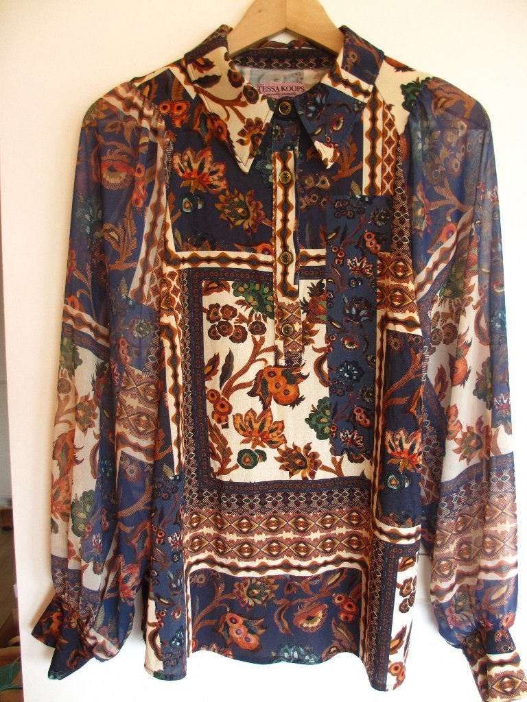 Tessa Koops blouse L 'Landa Elcona' Z.G.A.N., Overige kleuren, Maat 42/44 (L), Ophalen of Verzenden, Zo goed als nieuw