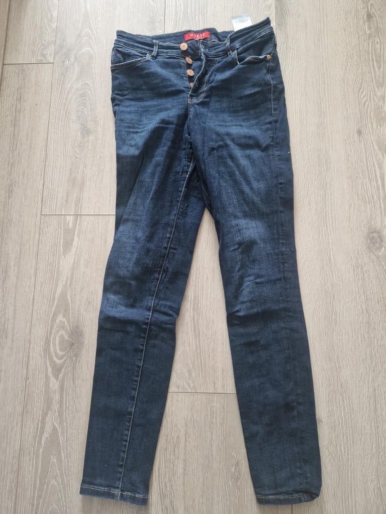 Donkerblauwe skinny jeans GUESS, Ophalen of Verzenden, Nieuw, Blauw, W27 (confectie 34) of kleiner