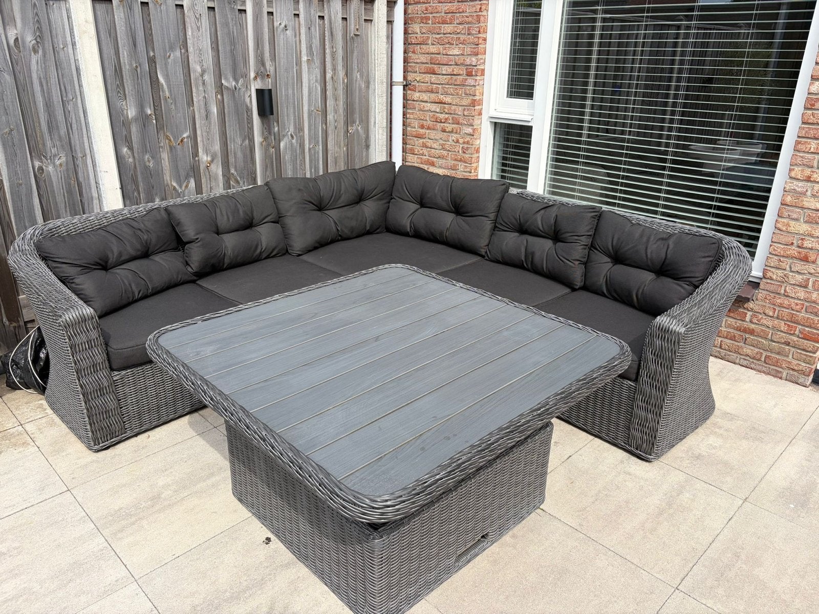 JYSK TAMBOHUSE loungeset grijs - 5-persoons hoekbank, Tuin en Terras, Tuinsets en Loungesets, 5 zitplaatsen, Gebruikt, Ophalen of Verzenden