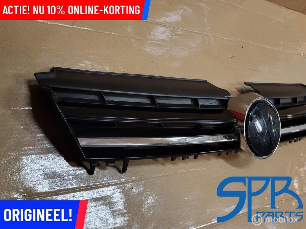Vw GOLF 7 VII GRILLE GRILL HIGHLINE R-LINE CHROOM GEBROKEN, Gebruikt, VOLKSWAGEN, Volkswagen, Ophalen of Verzenden