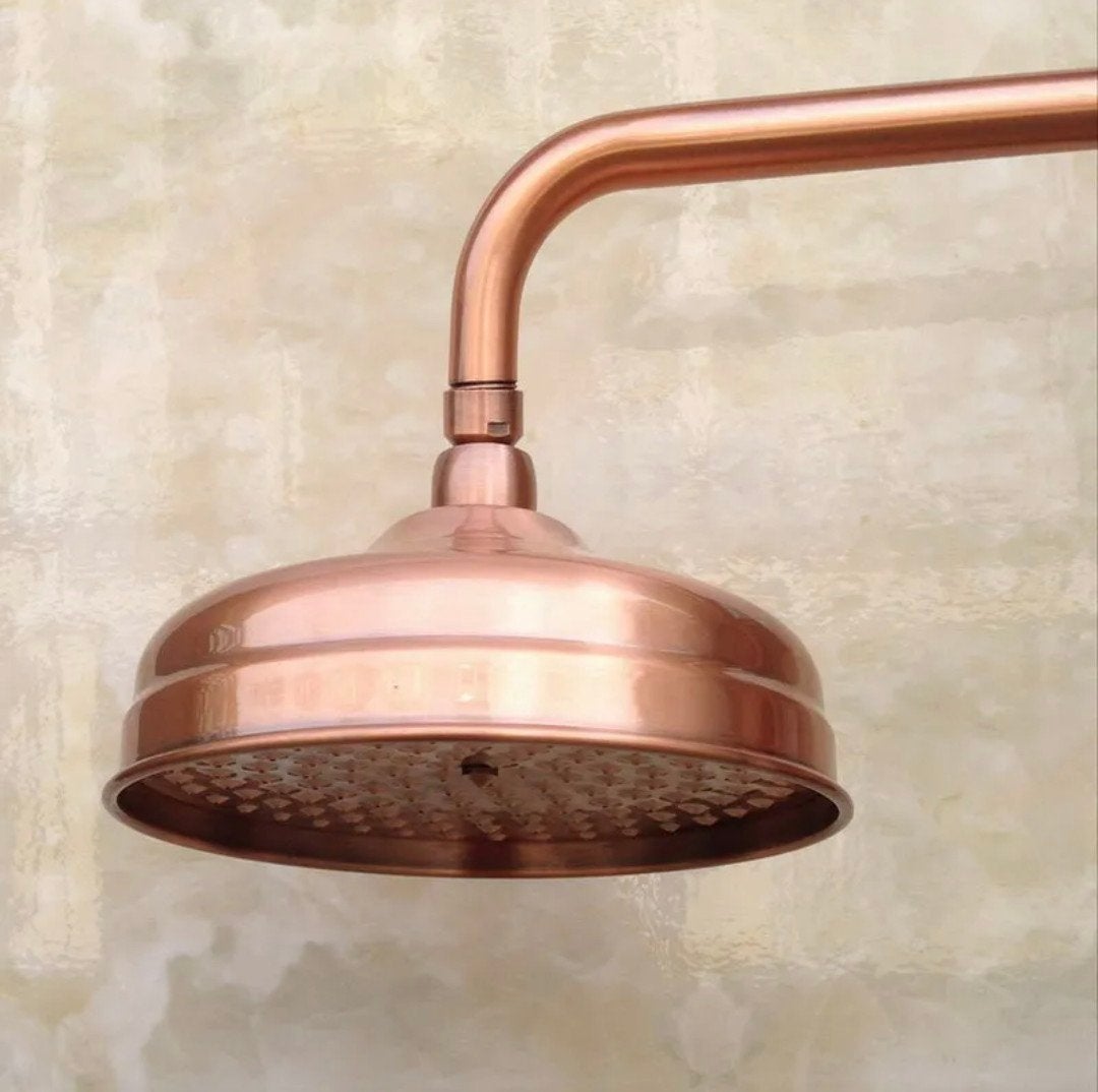 Douchekop geborsteld koper rond 20 cm, Ophalen of Verzenden, Nieuw