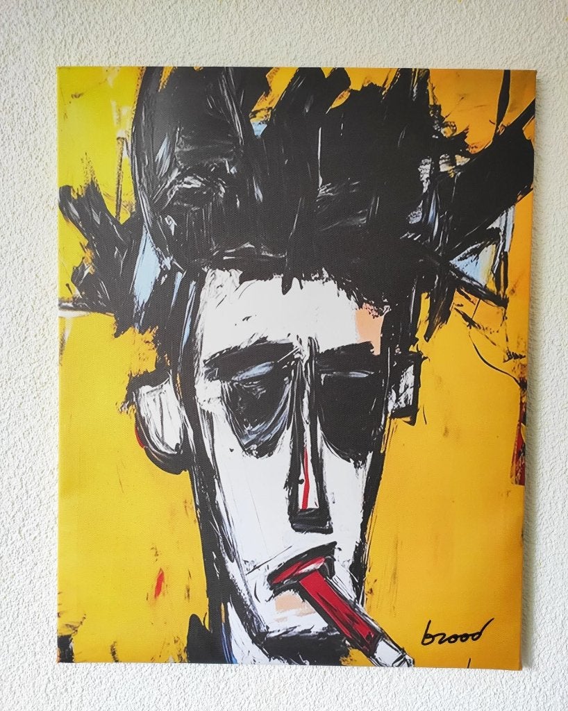 Herman Brood - Rokende Man - Canvas Schilderij, Antiek en Kunst, Kunst | Schilderijen | Modern, Verzenden