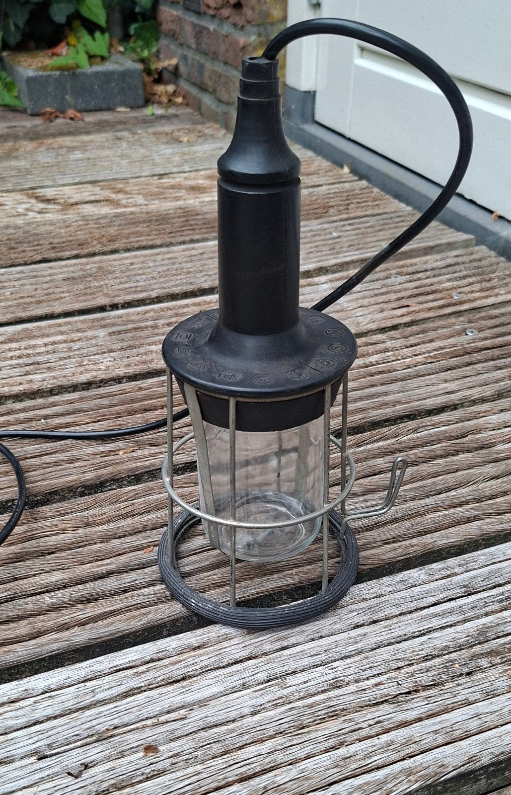 Vintage bouwlamp, Antiek en Kunst, Ophalen of Verzenden
