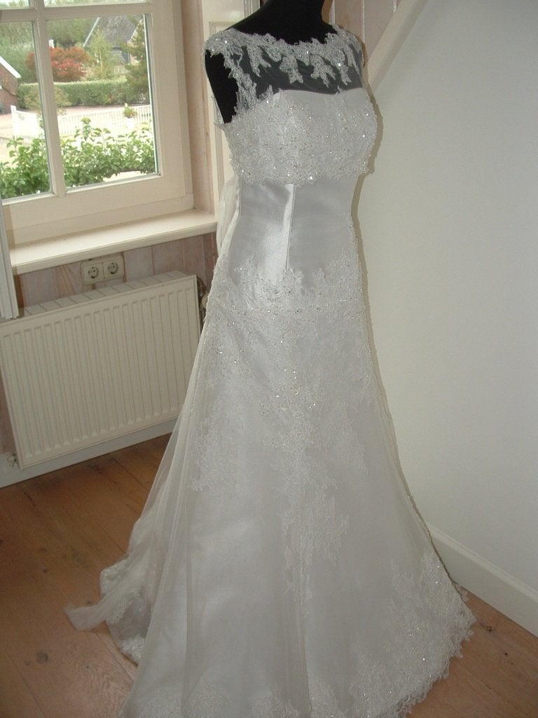 Nicole Milano collection Colet bruidsjurk trouwjurk 34/36, Trouwjurk, Wit, Ophalen of Verzenden, Zo goed als nieuw