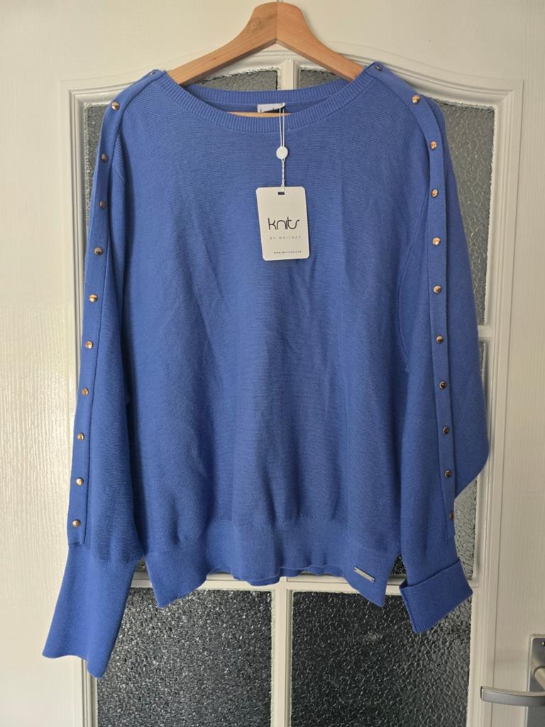 Nieuw maicazz trui blauw lavendel xl, Ophalen of Verzenden, Nieuw, Maat 46/48 (XL) of groter, Blauw