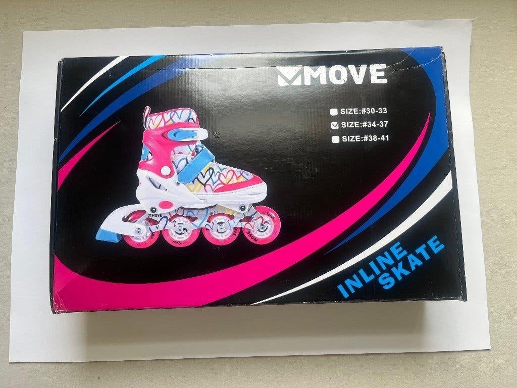 Move Inline Skates, Love - Maat 34-37 (verstelbaar) - Nieuw, Overige merken, Verstelbaar, Kinderen, Nieuw