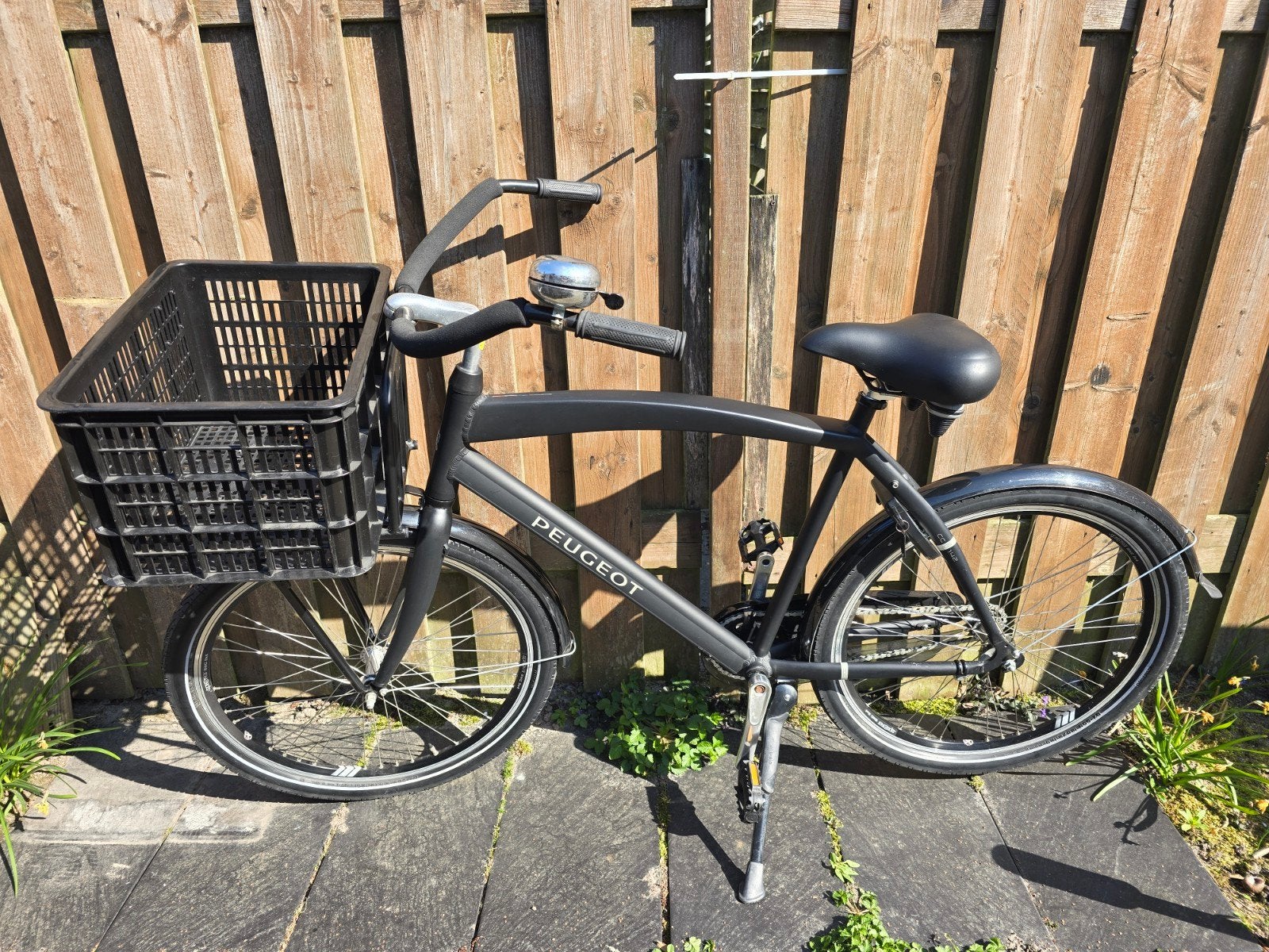 Transportfiets Peugeot, zwarte matt, 26 inch, Ophalen, Zo goed als nieuw, 26 inch of meer