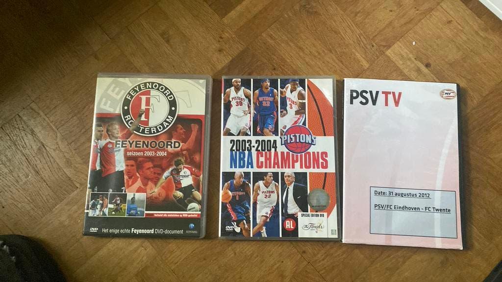 Sport DVD's: NBA Champions, Feyenoord, , PSV setprijs, Voetbal, Alle leeftijden, Ophalen of Verzenden, Zo goed als nieuw