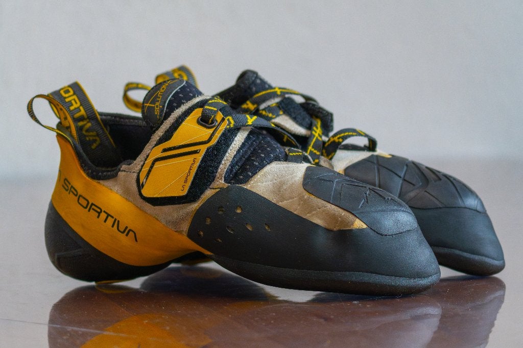 La Sportiva Solutions size 40.5, Ophalen of Verzenden, Gebruikt, Klimsportschoenen