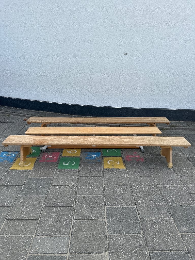 Schoolbanken, Huis en Inrichting, Ophalen, Gebruikt, Hout