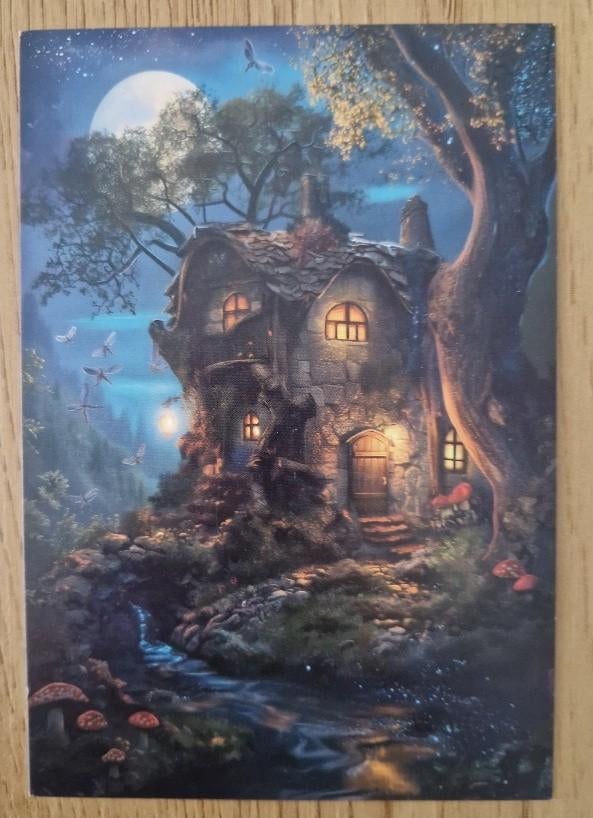 Betoverend woud 2 huisje Ansichtkaart, Verzenden, 1980 tot heden, Ongelopen, Overige thema's
