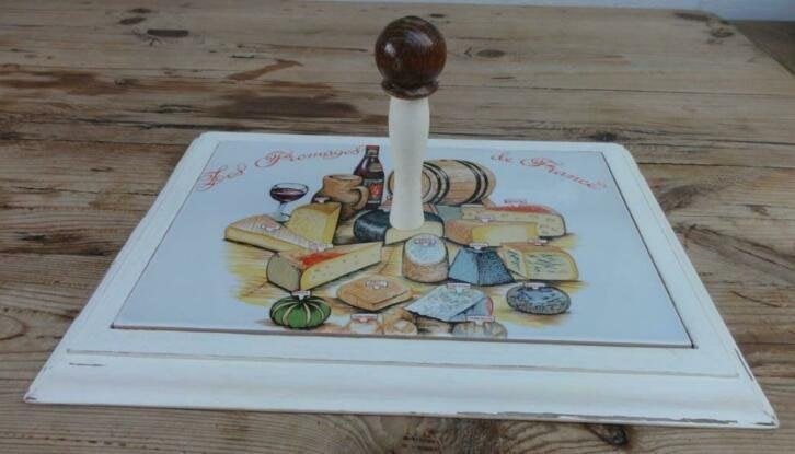 Frans brocante kaasplateaux, Les Fromages de France, Ophalen of Verzenden