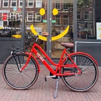 Nieuwe HEMA Dames/Unisex Fiets met Transportrek en AXA Slot, Terugtraprem, Nieuw, Ophalen, Overige merken