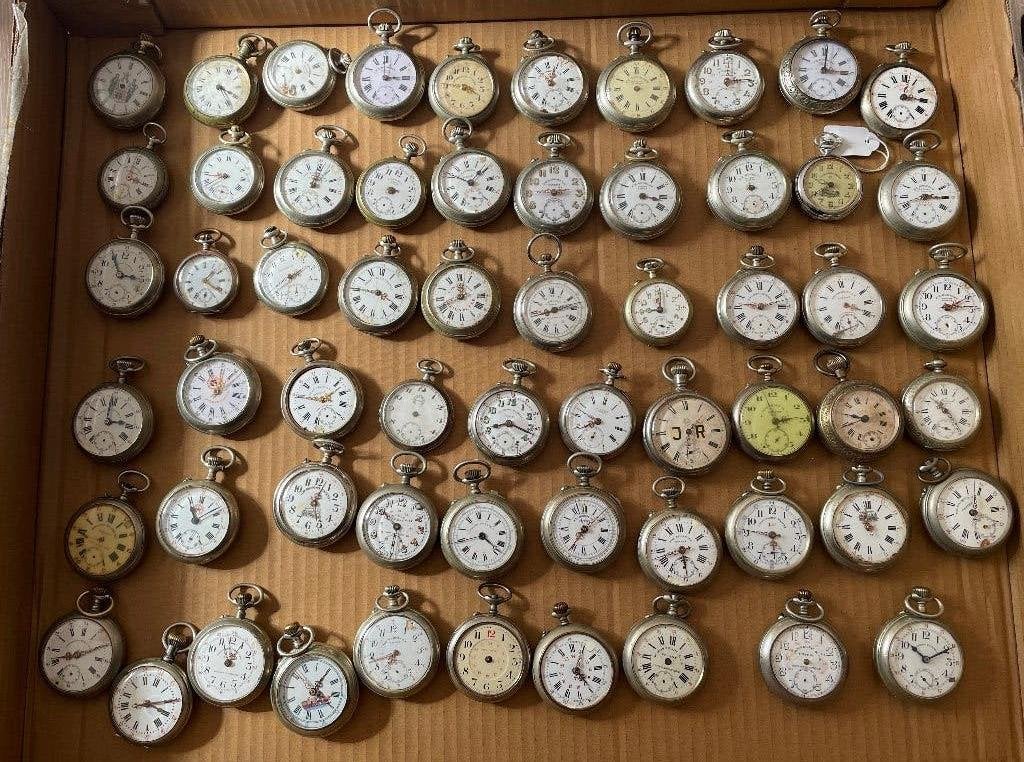 ROSKOPF zakhorloge grote lot van 60 zakhorloges, Ophalen, Zakhorloge, Gebruikt, Staal
