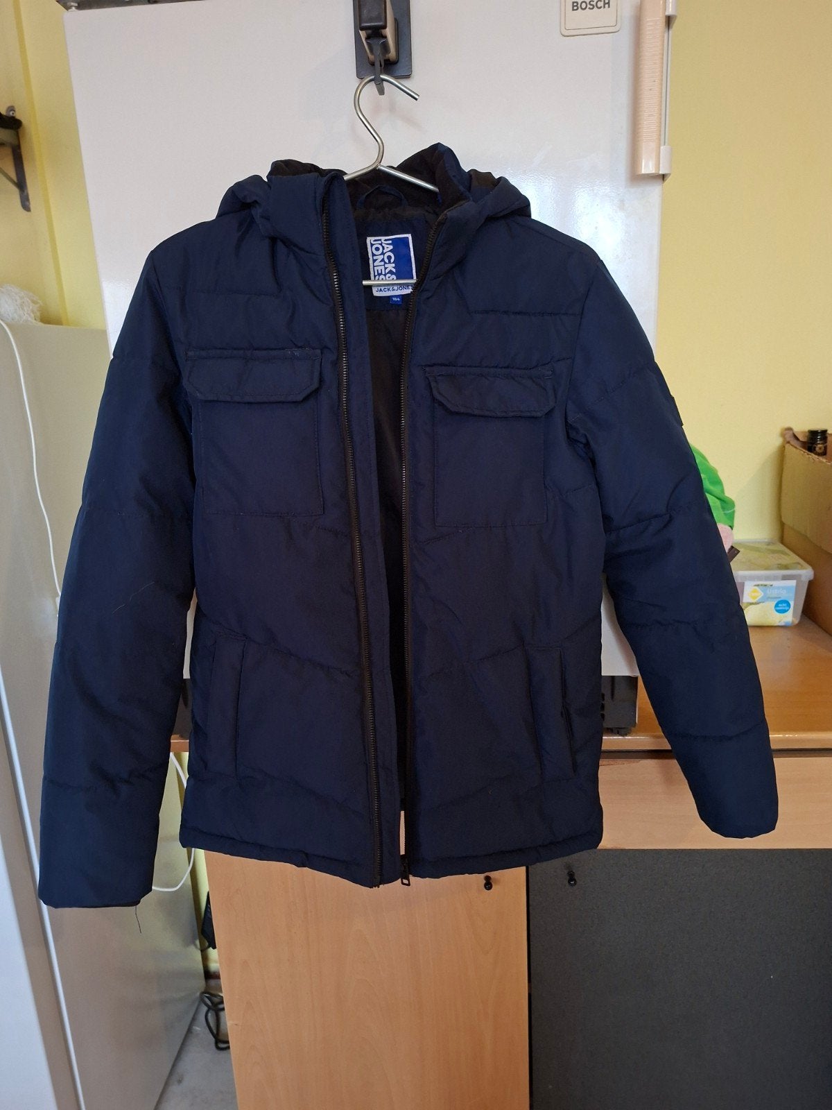 Jack & Jones jongens winterjas - Maat 164, Ophalen of Verzenden, Zo goed als nieuw, Jas, Jongen
