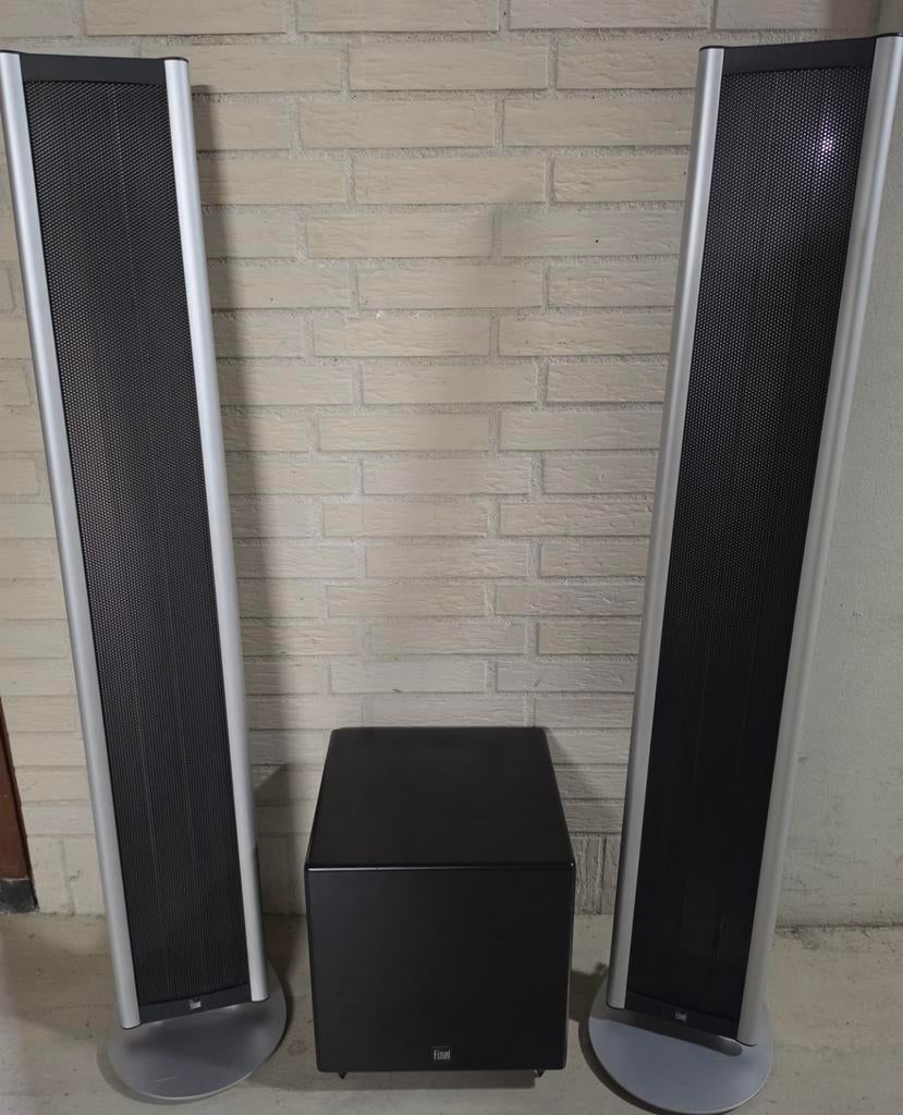 Final S110 Elektrostatische Luidsprekers met Subwoofer, Audio, Tv en Foto, Luidsprekers, Gebruikt, Complete surroundset, 120 watt of meer