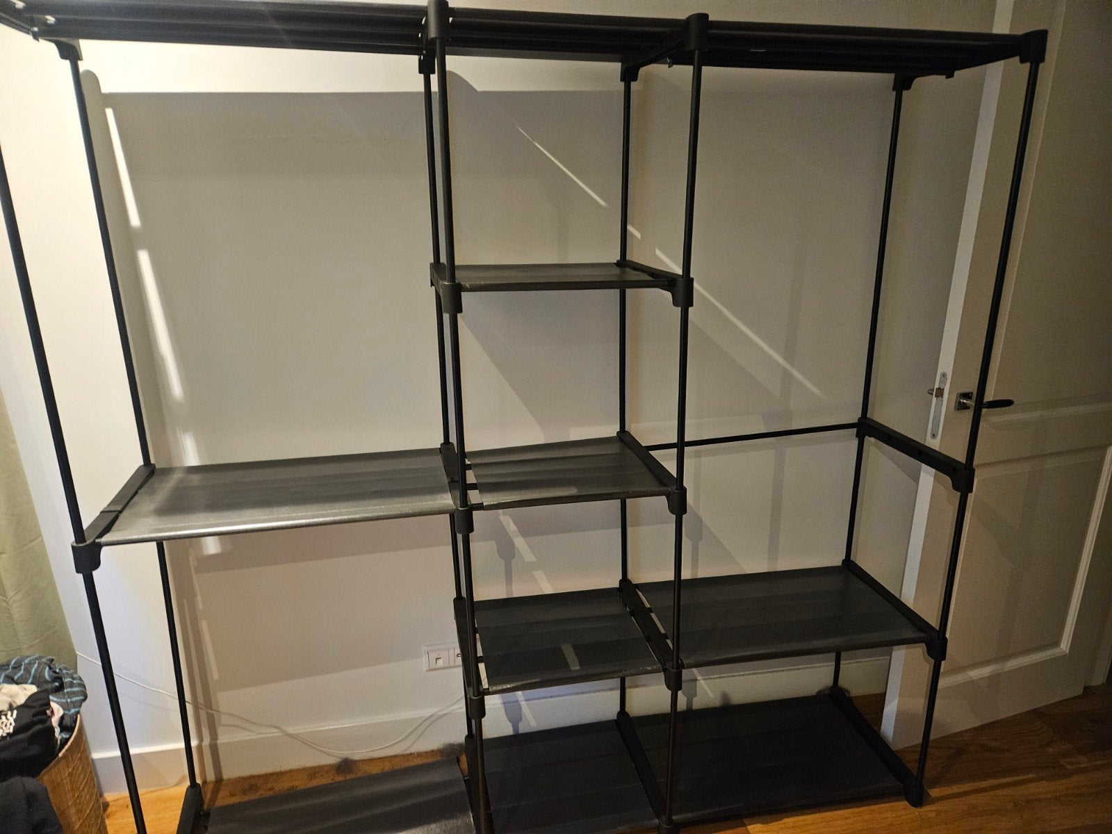 Modulair kledingrek met planken en hangruimte, Huis en Inrichting, Ophalen, Modern, functioneel, 200 cm of meer, Met plank(en)