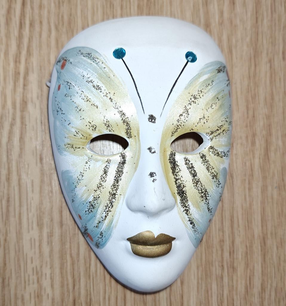 origineel Venetiaans muur masker, Ophalen of Verzenden, 9 cm, 14 cm, Steen/keramiek