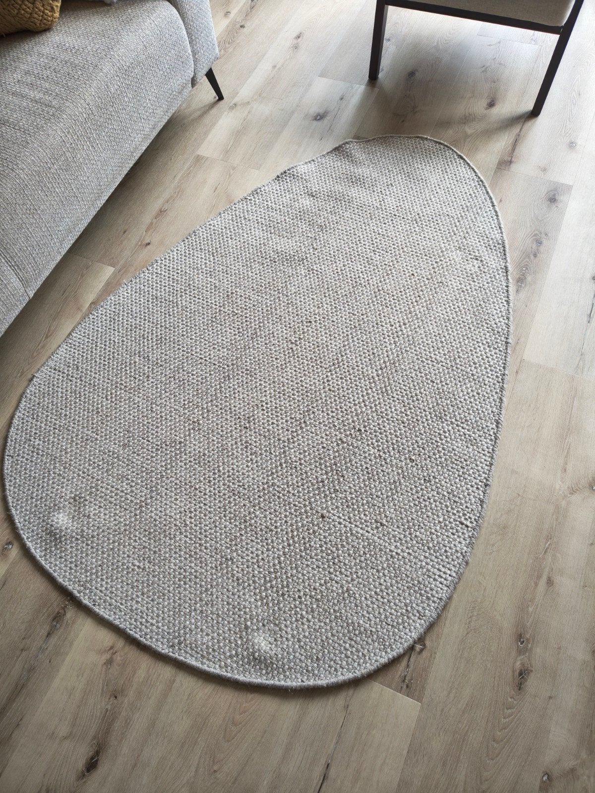 Vloerkleed 170x120 cm beige laagpolig, Ophalen, Gebruikt, 100 tot 150 cm, Beige