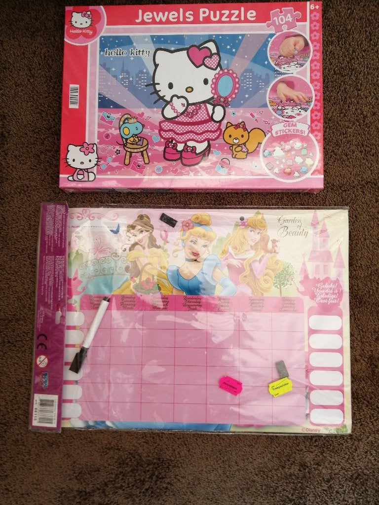 Hello Kitty Puzzel Nieuw Disney Prinses Planner, Ophalen of Verzenden, Nieuw, Bouwen