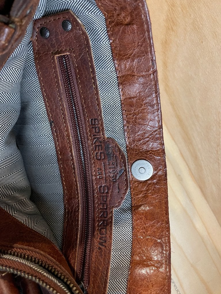 Leren tas Spikes and Sparrow, Ophalen, Gebruikt, Bruin, Overige typen