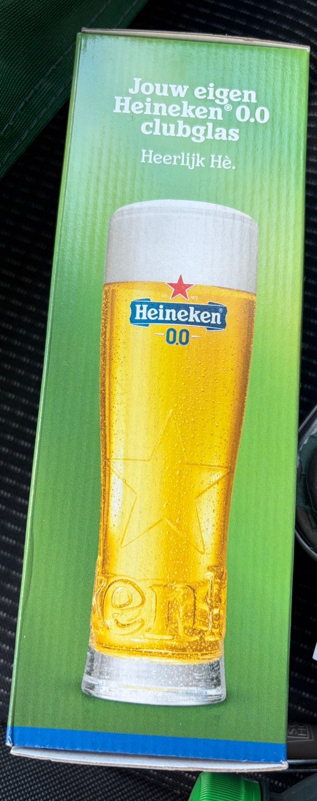 Heineken 0.0 glas dubbeldruk Ajax Amsterdam nieuw in doos, Verzamelen, Verzenden, Nieuw, Glas of Glazen, Heineken
