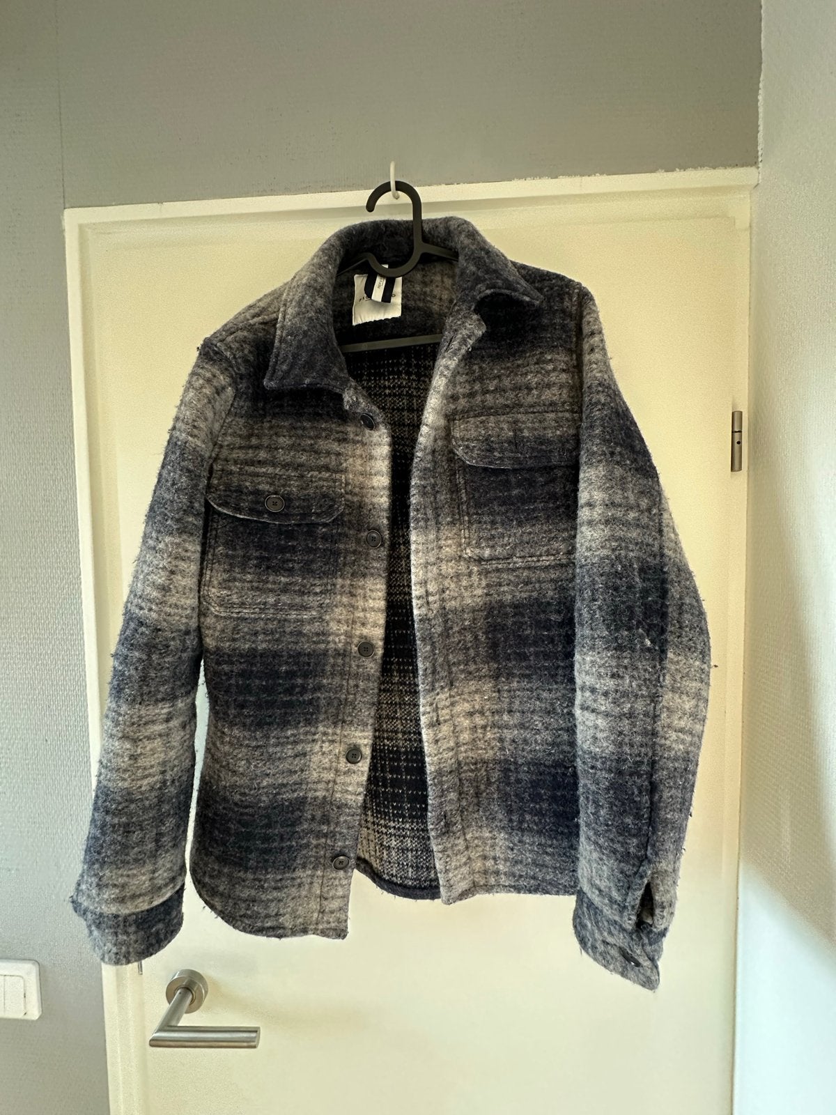 Profuomo geruite wollen jas of overshirt - Maat M, Ophalen of Verzenden, Zo goed als nieuw, Maat 48/50 (M), Meerkleurig