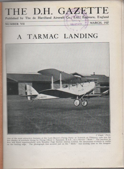 Luchtvaart The D H Gazette Published by Havilland Aircraft, Ophalen of Verzenden, Gelezen, Overige typen